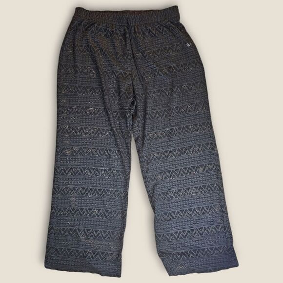 La Vie en Rose Black Sheer Lace Mesh Beach Swim Cover Pants XLarge - Picture 1 of 6